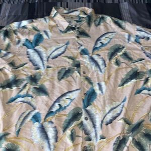 Mens short sleeve Island Shores button down shirt 2xl xxl